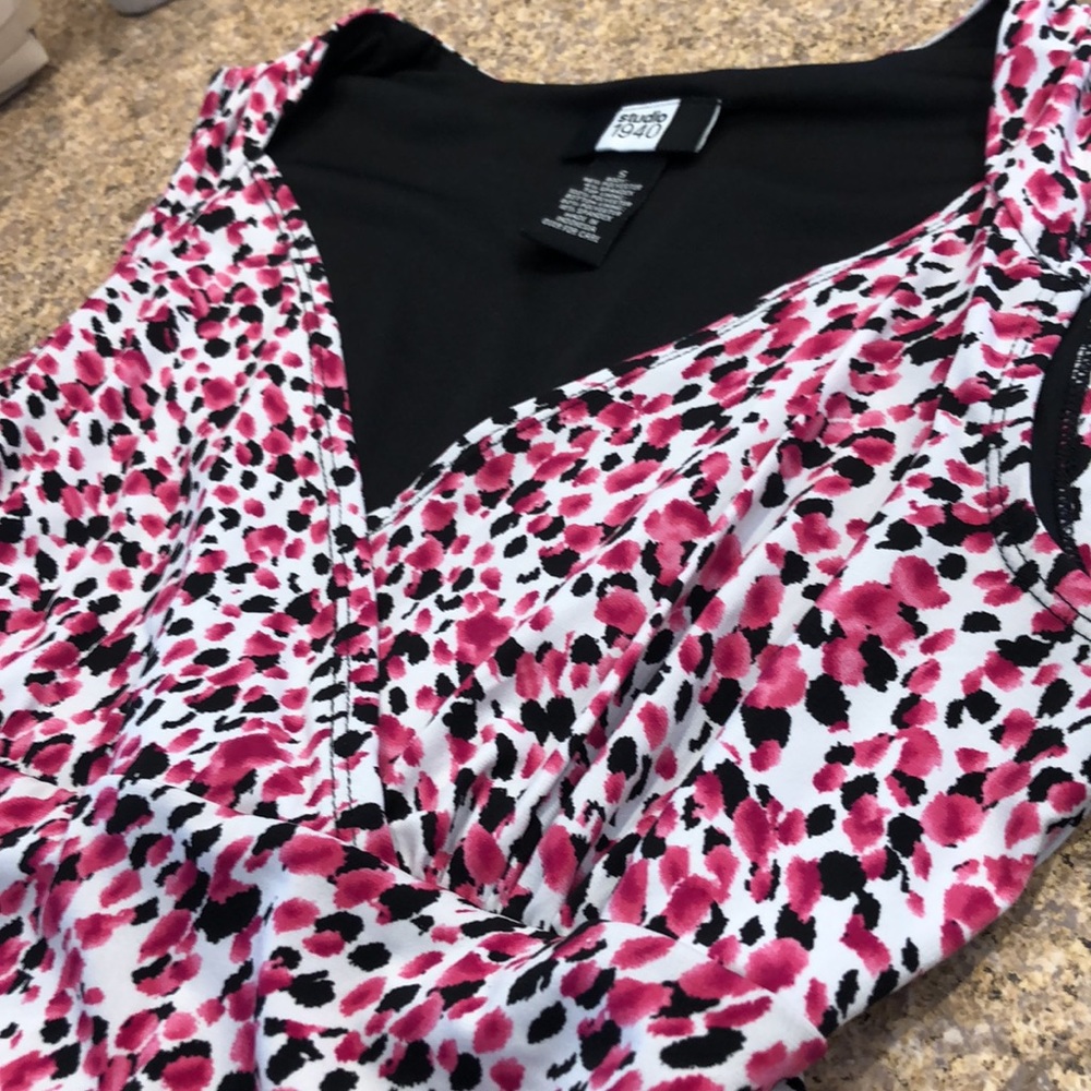 Pink, Black and White Studio 1940 Dress Size Small - Picture 12 of 12